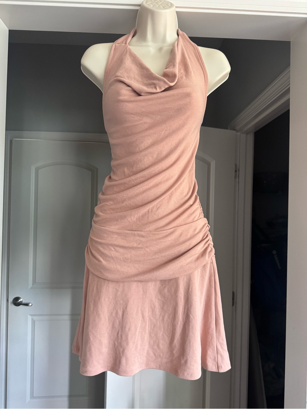 NEW Free People Beach Valerie Mini Dress in Tuscany Taupe Backless Medium